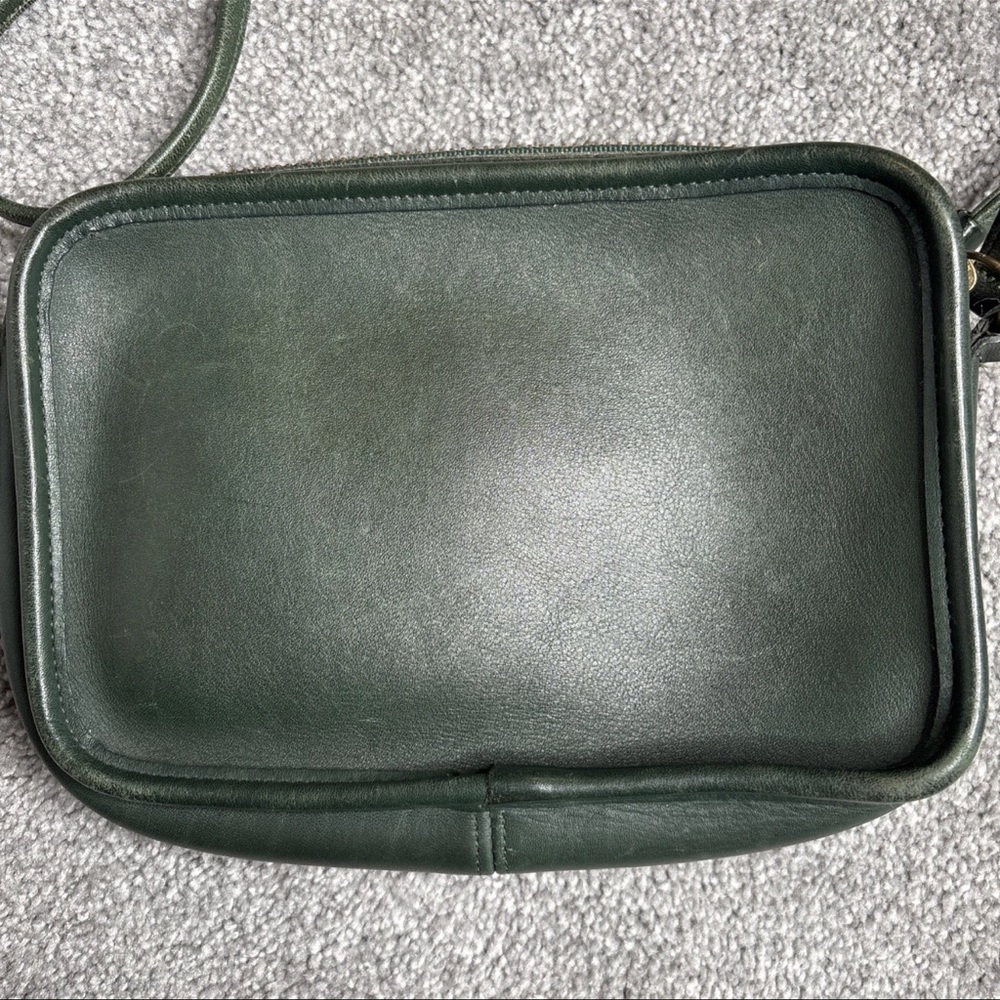 RARE 9925 Vintage Coach Carnival Crossbody Leather Green Bag Purse. - Picture 4 of 11